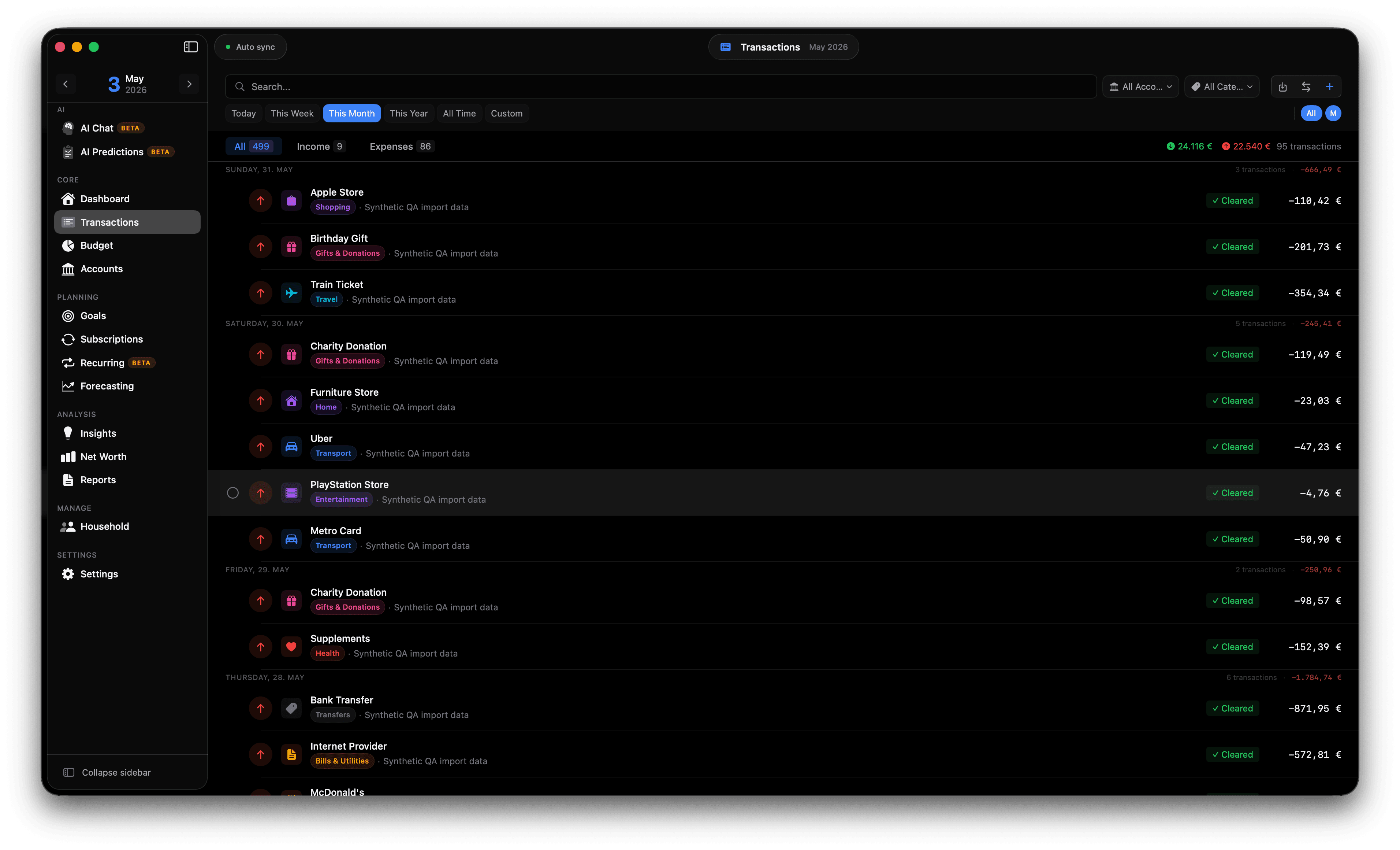 Centmond on macOS